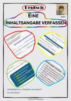 Vorschau - Arbeitsblätter - Inhaltsangabe verfassen - AB zum "Studyflix" Info-Video" - Deckblatt