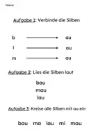 Vorschau - Arbeitsblätter - Leseförderung 1. Klasse – Zwielaut Au; au - Seite 3