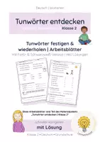 Vorschau - Arbeitsblätter - Tunwörter festigen & wiederholen | Arbeitsblätter Verben | Klasse 2 - Deckblatt