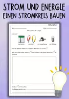 Vorschau - Arbeitsblätter - Strom und Energie - Einen Stromkreis bauen (Arbeitsblatt) - Deckblatt