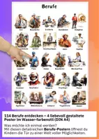 Vorschau - Poster - Berufe Poster für DaZ/DaF – 4 Poster mit 114 Berufen zur Wortschatzarbeit & Sprachförderung - Seite 3