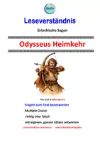 Vorschau - Unterrichtsreihen - Griechische Sagen: Odysseus Heimkehr -Leseverständnis - Deckblatt