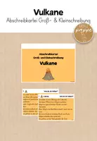 Vorschau - Arbeitsblätter - Vulkane - Abschreibkartei Groß- & Kleinschreibung - Deckblatt