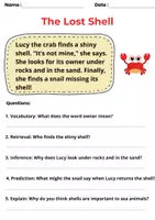 Aperçu - Feuilles d'exercices - Reading Comprehension – Under the Sea | VIPERS | CE1–CE2 - Page 2