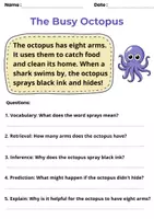 Aperçu - Feuilles d'exercices - Reading Comprehension – Under the Sea | VIPERS | CE1–CE2 - Page de couverture