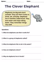 Aperçu - Feuilles d'exercices - Animal Reading Comprehension | Non-Fiction - Page 2
