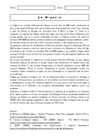 Aperçu - Feuilles d'exercices - NIGÉRIA - Médiation & Civilisation - Anglais (Africa, Economy, Culture) - Page 1
