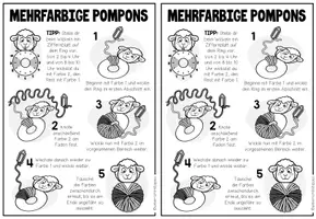 Vorschau - Mal- und Bastelvorlagen - OSTERN - Pompon-Tiere (Bastelvorlagen + Anleitung) - Seite 3