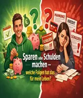 Vorschau - Stundenentwürfe - Sparen oder Schulden machen – welche Folgen hat das für mein Leben? Lernsituation mit Zusatzmaterial (Tafelbild und Erweiterungsaufgaben in 2 Niveaustufen)! - Deckblatt