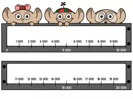 Vorschau - Fördermaterial/Inklusion - Zahlenstrahl (bis 100 000) - Seite 2