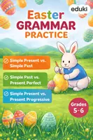Vorschau - Arbeitsblätter - Easter Grammatik Übung – 3 Zeitformen im Vergleich – Englisch Klasse 5–6 – Differenziert - Deckblatt