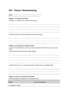 Vorschau - Arbeitsblätter - HÜ Verantwortung (im Fach Ethik) - Deckblatt