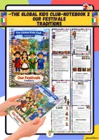 Vista previa - Hojas de trabajo - The Global Kids Club - Notebook 2: Our Festivals: Traditions (A1+ A2) - Portada