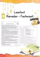 Vorschau - Arbeitsblätter - Ramadan / Fastenzeit: Lesetext - Deckblatt