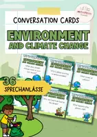 Vorschau - Spiele - Environment and climate change | 36 conversation cards | Sprechanlässe | Englisch Speaking | earth day - Deckblatt