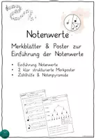 Vorschau - Poster - Notenwerte Klasse 3/4 – 2 Poster - Deckblatt