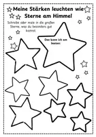 Vorschau - Arbeitsblätter - Meine Stärken Sternenhimmel Ethik - Seite 1