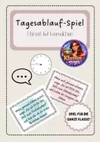 Vorschau - Spiele - Tagesablauf Kettenreaktion | Uhrzeit Spiel - Deckblatt
