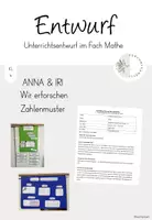 Vorschau - Stundenentwürfe - Unterrichtsentwurf Mathe ANNA Zahlen (Kl. 4) - Deckblatt