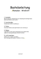 Vorschau - Arbeitsblätter - 🌙Ramadan Windlicht | Ramadan Laterne | Windlicht Ramadan | kreatives basteln im Ramadan | Ramadan Dekoration | Fastenzeit Dekoration - Seite 1