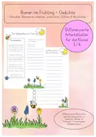Vorschau - Arbeitsblätter - Bienen im Frühling Gedicht Klasse 3 4 - Deckblatt