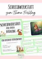 Vorschau - Unterrichtsreihen - Schreibwerkstatt zum Frühling - Inspiration für Texte - Deckblatt