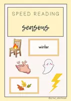 Vorschau - Quiz - speed reading seasons; Blitzlesen Jahreszeiten - Deckblatt