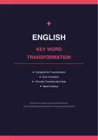 Vorschau - Arbeitsblätter - 🔑 ENGLISH | Key Word Transformation – Complete Exercise Package - Deckblatt
