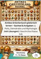 Vorschau - Arbeitsblätter - Griechenland Suchsel Geschichte Klasse 5/6 - Deckblatt