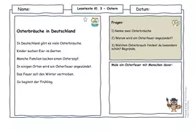 Vorschau - Arbeitsblätter - Lesetexte Ostern Klasse 3 – differenziert I Osterprojekt Grundschule - Seite 3