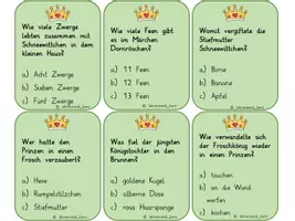 Vorschau - Stationenlernen - Märchen-Quiz (Quizkarten) - Seite 2