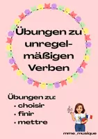 Vorschau - Arbeitsblätter - Materialpaket zu den unregelmäßigen Verben - Deckblatt