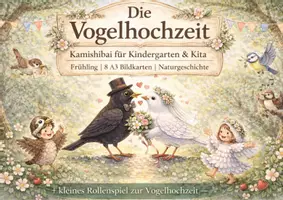 Vorschau - Arbeitsblätter - Die Vogelhochzeit – Kamishibai Frühling für Kindergarten & Kita | 8 A3 Bildkarten | Naturgeschichte | inkl. Rollenspiel – sofort einsetzbar - Deckblatt