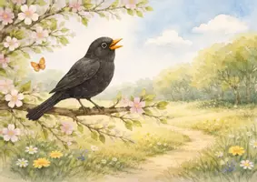 Vorschau - Arbeitsblätter - Die Vogelhochzeit – Kamishibai Frühling für Kindergarten & Kita | 8 A3 Bildkarten | Naturgeschichte | inkl. Rollenspiel – sofort einsetzbar - Seite 2