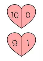 Vorschau - Präsentationen/Tafelbilder - Verliebte Zahlen Tafelmaterial (Mathe Klasse 1) - Seite 1