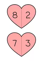 Vorschau - Präsentationen/Tafelbilder - Verliebte Zahlen Tafelmaterial (Mathe Klasse 1) - Seite 2