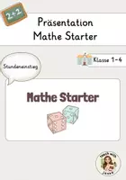 Vorschau - Präsentationen/Tafelbilder - Vorlage Mathe Starter - Stundeneinstieg - Deckblatt