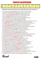 Vista previa - Hojas de trabajo - NOUN SUFFIXES – Worksheet (80 Sentences) - página 3