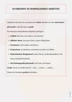 Vorschau - Arbeitsblätter - Nominalisierung von Adjektiven Übungsheft mit Lösungen Klasse 5 - Seite 1