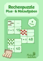 Vorschau - Stationenlernen - Einführung Multiplikation: Rechenpuzzle Plus- & Malaufgaben - Deckblatt