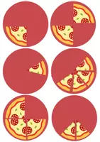 Vista previa - Tarjetas / Manipulativos - Porciones y fracciones de la Pizzería - página 2
