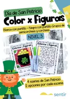 Vista previa - Hojas de trabajo - San Patricio – Colorear por Figuras Paquete Niveles 1–3 | Fichas de Ritmo - página 1