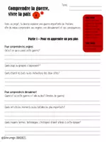Aperçu - Feuilles d'exercices - Journal de guerre - Page de couverture