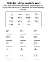 Vorschau - Arbeitsblätter - Bilde die richtigen englischen Wörter - Seite 3