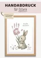 Vorschau - Arbeitsblätter - Handabdruck Ostern Basteln Kinder – Vorlage für Kita Vorschule A3 & A4 | Ostergeschenk Eltern - Deckblatt