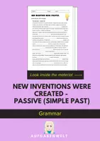 Vorschau - Unterrichtsreihen - New Inventions Were Created - Passive (Simple Past): Grammar (English) - Deckblatt