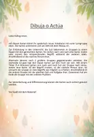 Vorschau - Stationenlernen - Dibuja o Actúa_A1.1, Wortschatzspiel für Zwischendurch - Seite 1