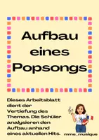 Vorschau - Arbeitsblätter - Aufbau eines Popsongs AB Vertiefung - Deckblatt