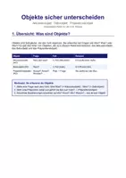Vorschau - Unterrichtsreihen - Objekte sicher unterscheiden – Akkusativobjekt, Dativobjekt & Präpositionalobjekt Arbeitsblatt‑Paket mit Mini‑Test · Deutsch · AO · DO · PO - 6./7. Klasse/Schulstufe - Seite 1