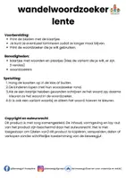 Voorbeeld - Wandelwoordzoeker lente 3 varianten - Pagina 1